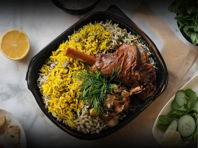باقالی پلو با گوشت بره